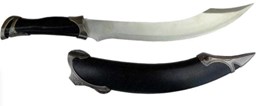 Picture of Beautiful Small Weapon with Black Handle and Black Scabbard - Perfect for Collection or Decoration - Decorative.
